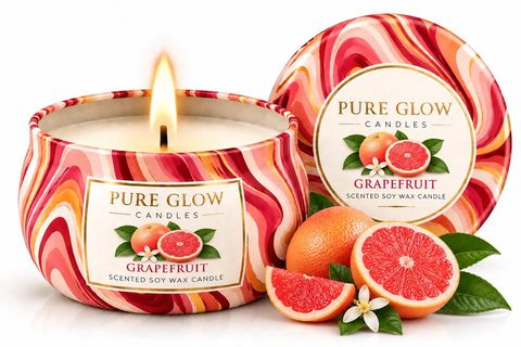 Grapefruit Travel Tin Candle