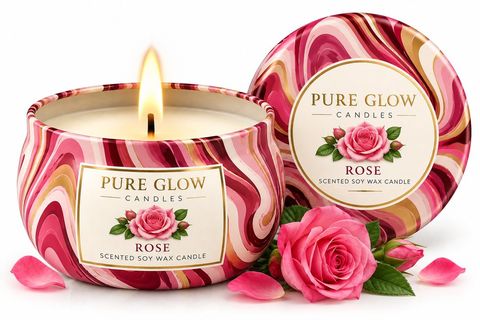 Rose Travel Tin Candle