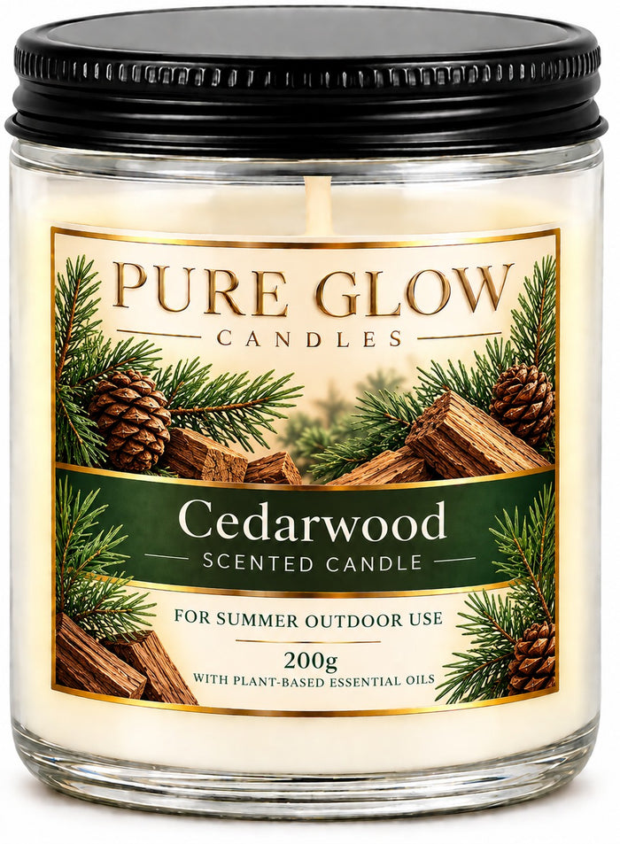 Pure Glow Cedarwood outdoor candle