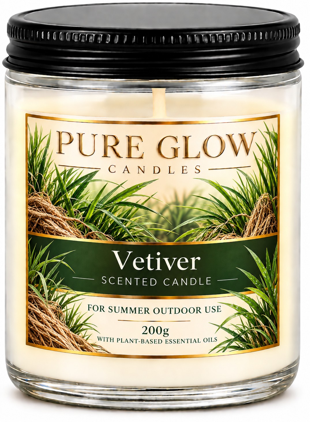 Pure Glow Vetiver outdoor candle