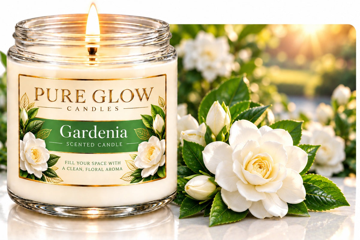 Pure Glow Gardenia signature glass candle