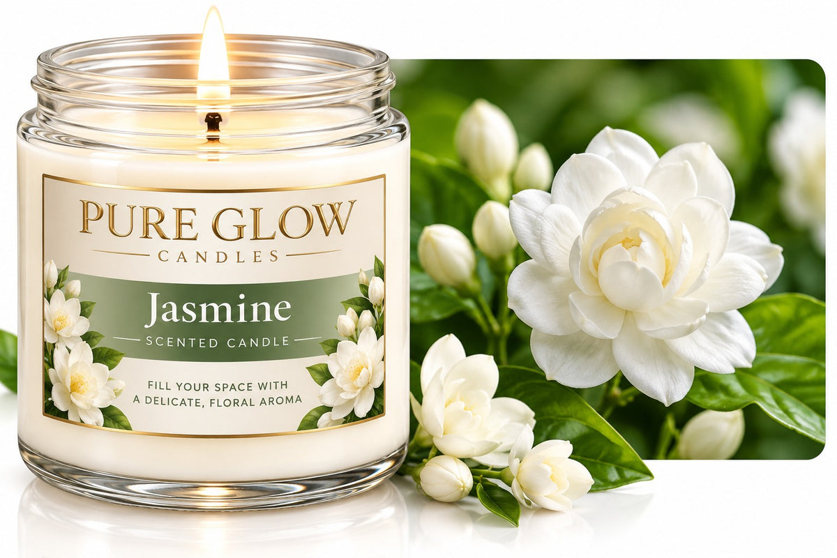 Pure Glow Jasmine signature glass candle