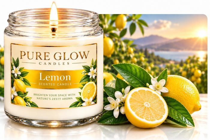 Pure Glow Lemon signature glass candle