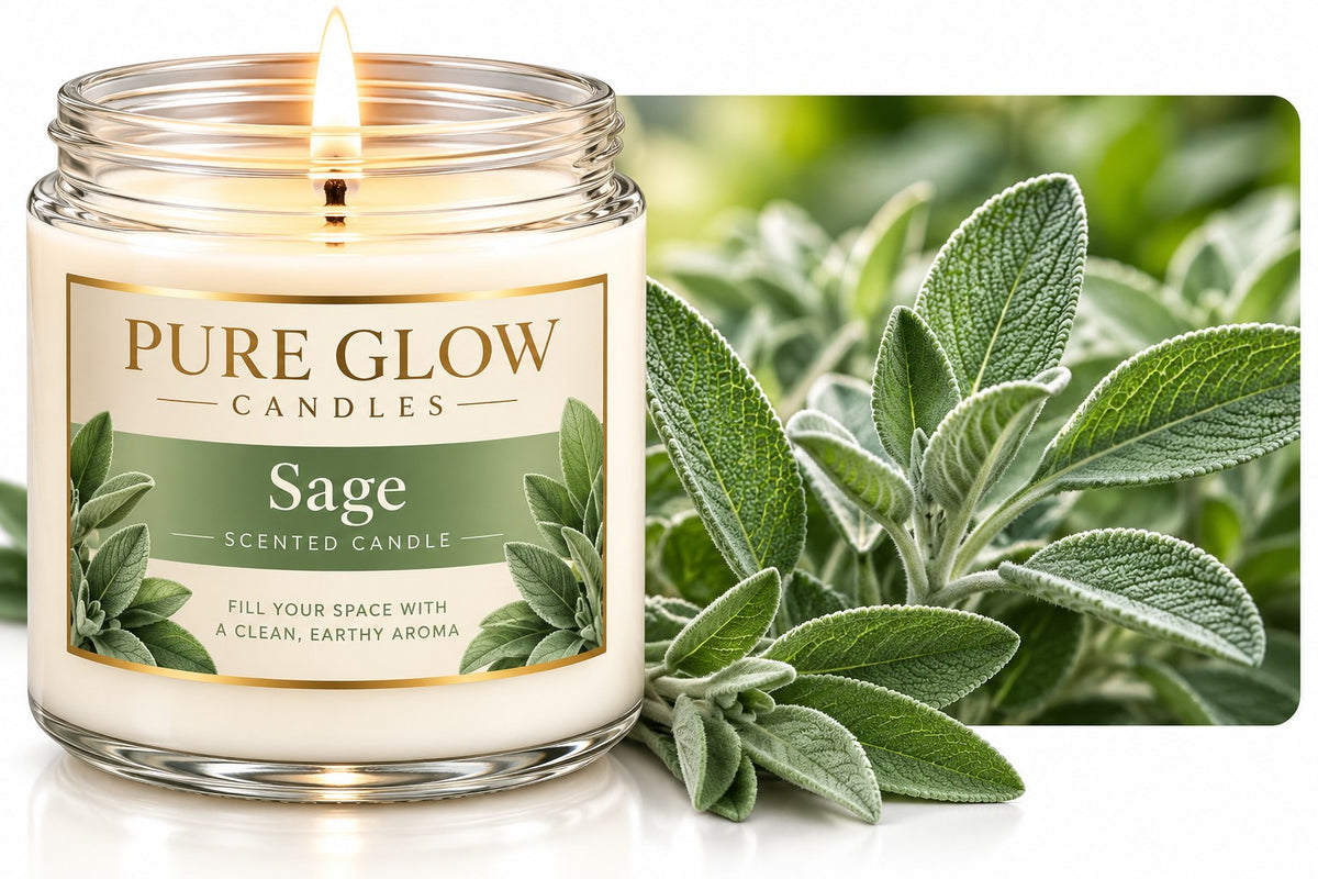 Pure Glow Sage signature glass candle