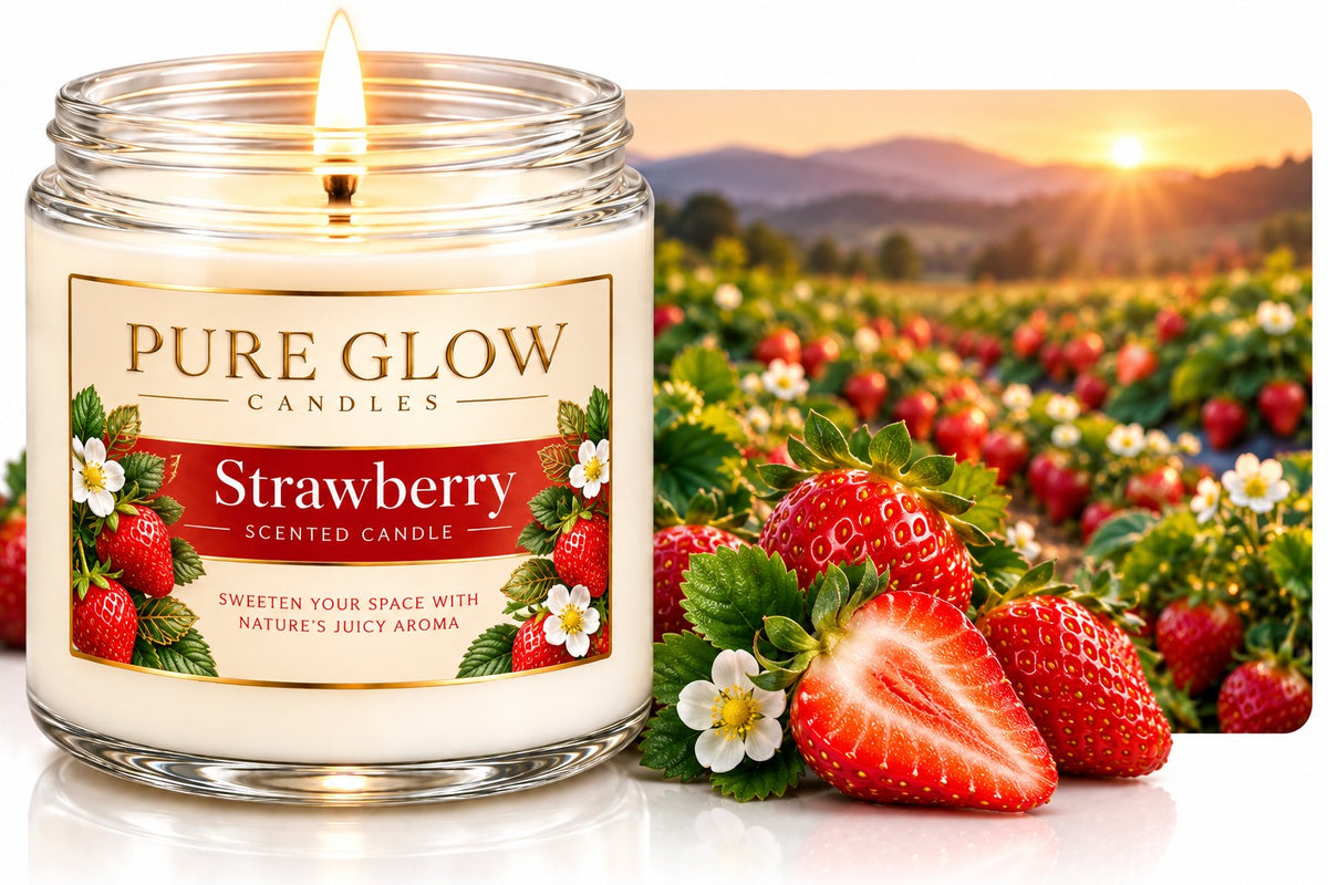 Pure Glow Strawberry signature glass candle