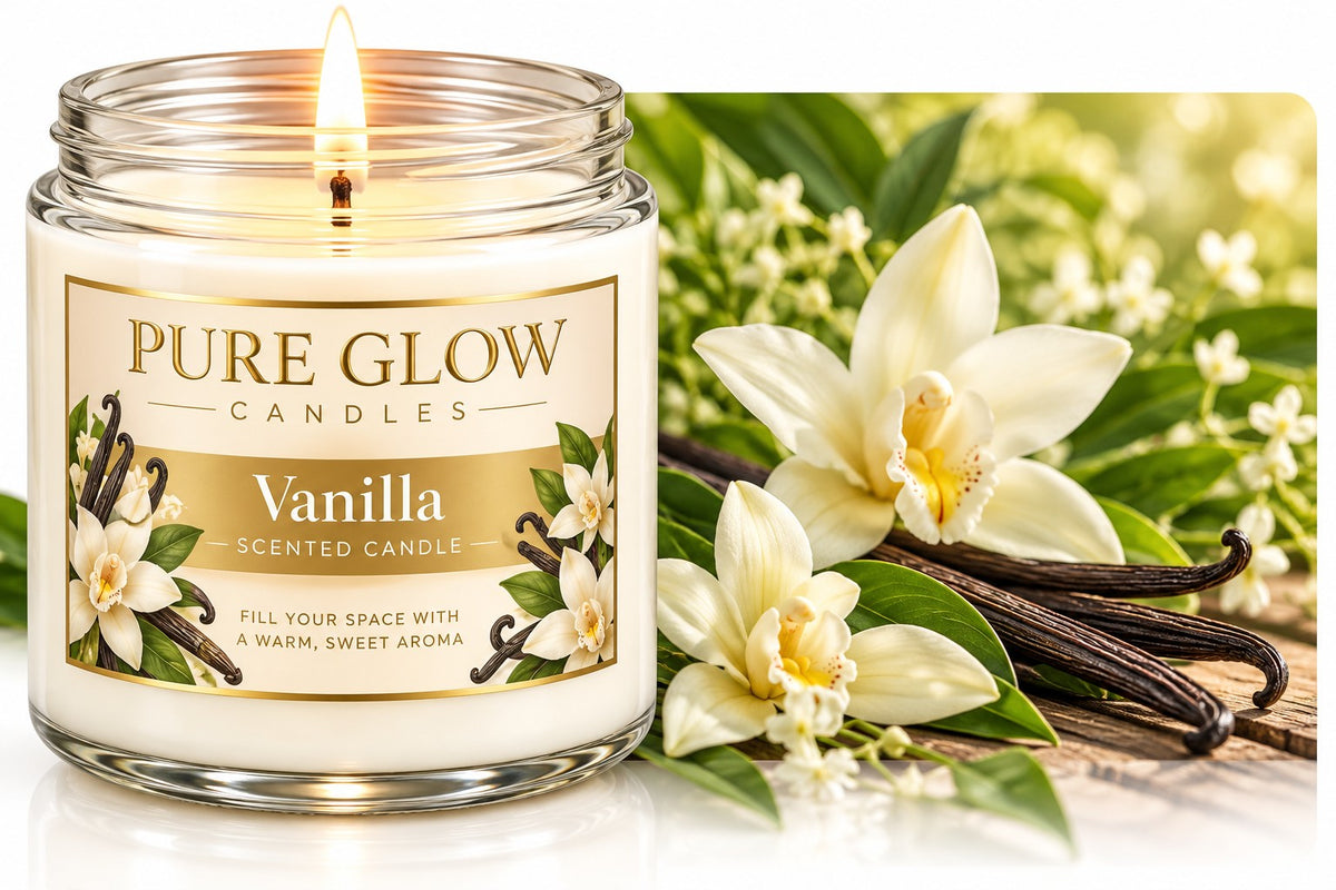 Pure Glow Vanilla signature glass candle