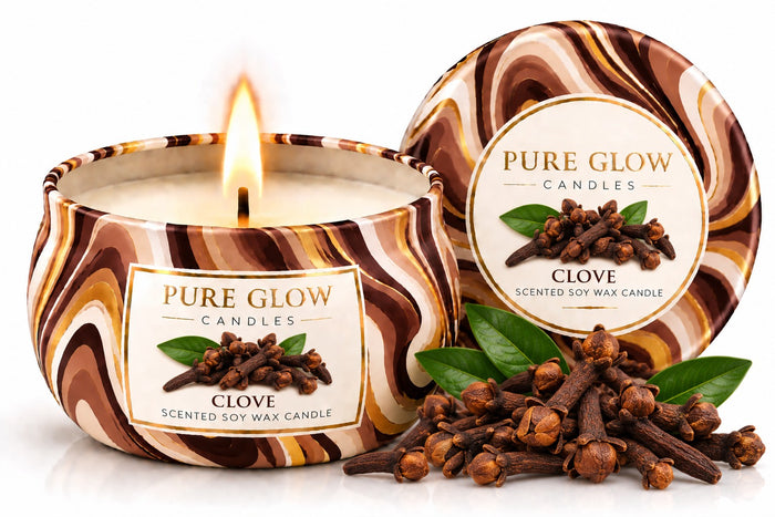 Pure Glow Clove travel tin candle
