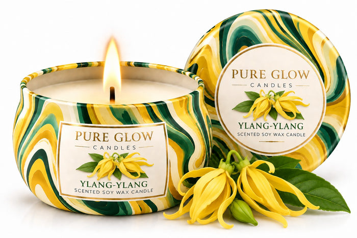 Pure Glow Ylang-Ylang travel tin candle