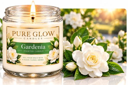 Gardenia Signature Glass Candle
