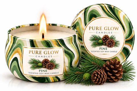 Pine Travel Tin Candle