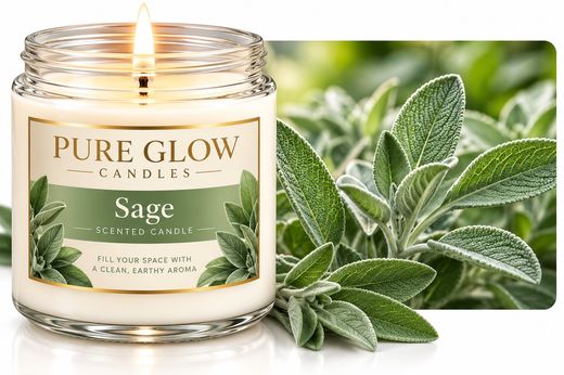 Sage Signature Glass Candle