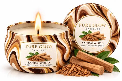 Sandalwood Travel Tin Candle